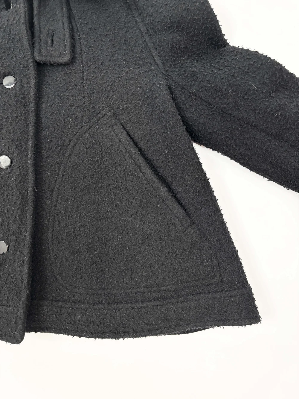 Balenciaga F/W 2003 textured black swing jacket — JAMES VELORIA